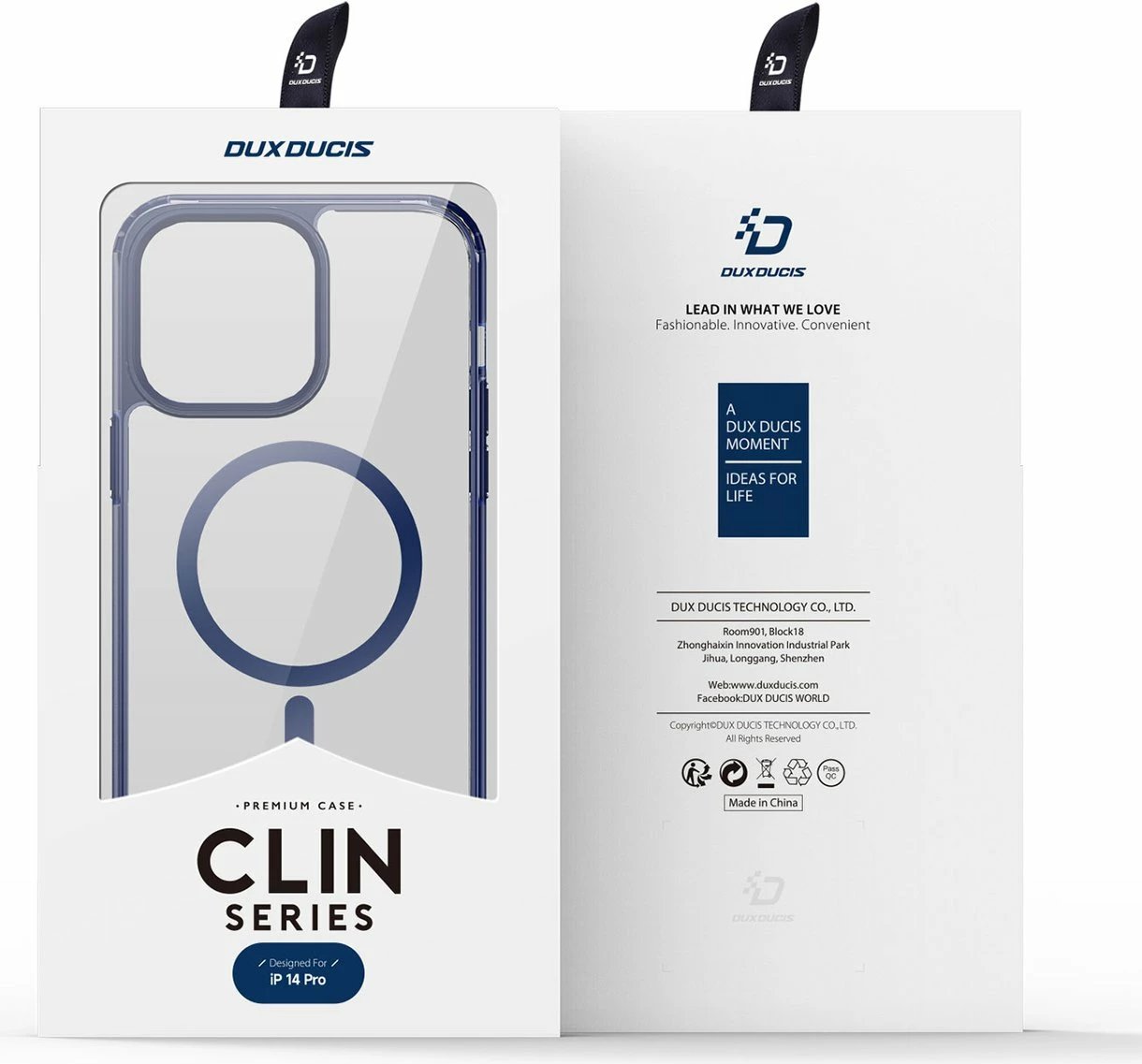Mbështjellës Dux Ducis Clin2 për iPhone 14 Pro, MagSafe, kaltër