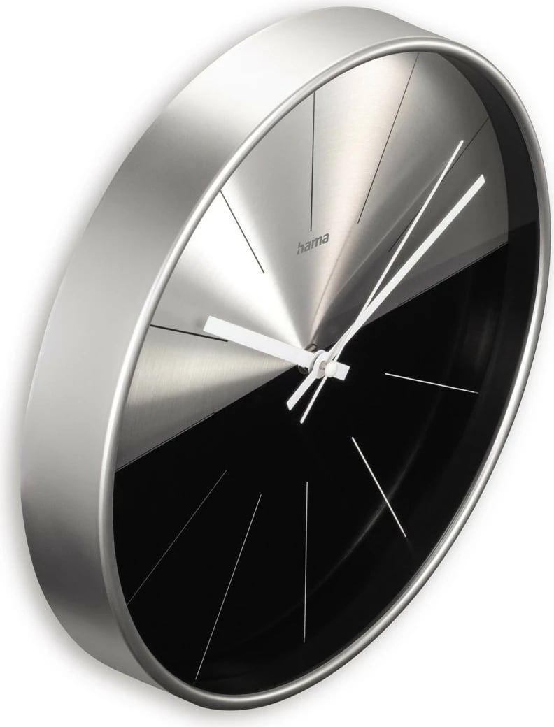 Orë muri Hama Sicily 185879, 30 cm, argjend e zezë