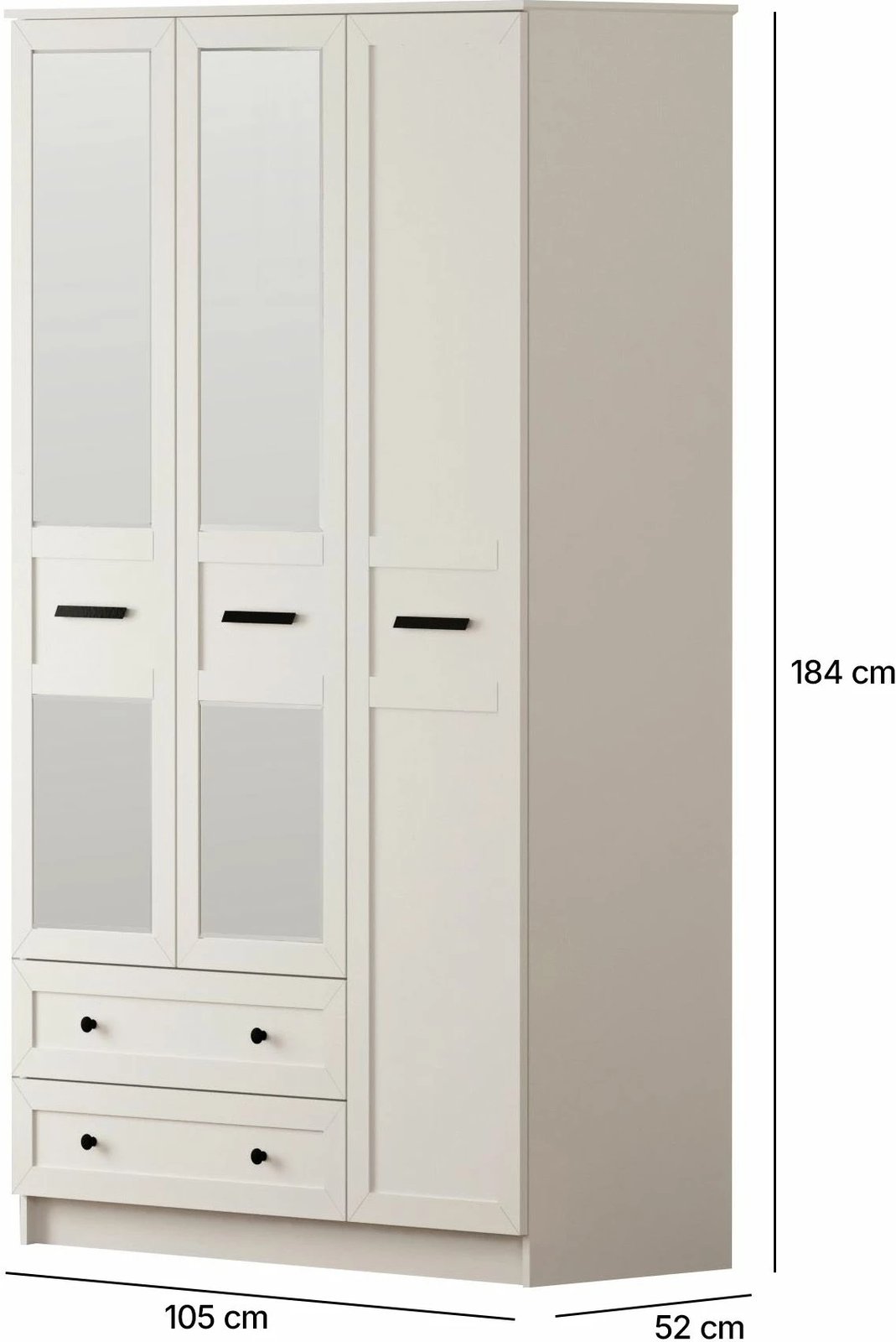 Dollap Skye Decor, ngjyrë e bardhë mat, RB-168-01-008