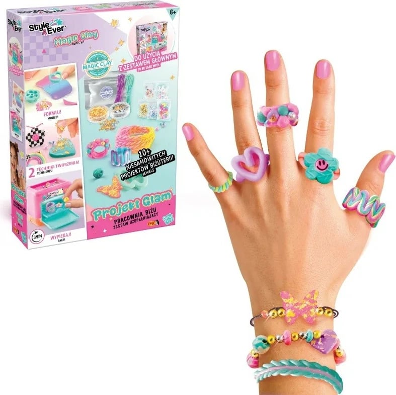 Set kreativ për bizhuteri, Epee Project Glam Bizu Workshop EP60470, mbi 10 projekte, mbi 100 dekorime, shumëngjyrësh, set shtesë