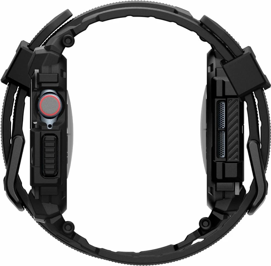 Mbështjellës me rrip Spigen Rugged Armor Pro për Apple Watch 10, 42mm, i zi