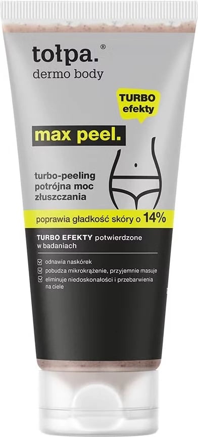 Peeling trupi Tołpa Dermo Body Max Peel turbo-peeling për femra, 200ml