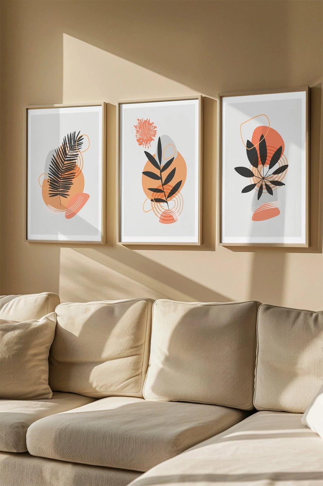 Set pikturash dekorative me kornizë, 3 copë, Wallity, 3Dartsohoset115