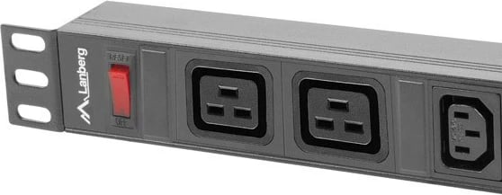 Shiriti i Fuqisë Lanberg PDU Rack (1U, 16A, 2xC19, 8xC13)