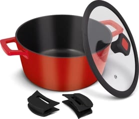 Tenxhere me kapak Lamart LT1172, 6 l, e kuqe/ e zezë