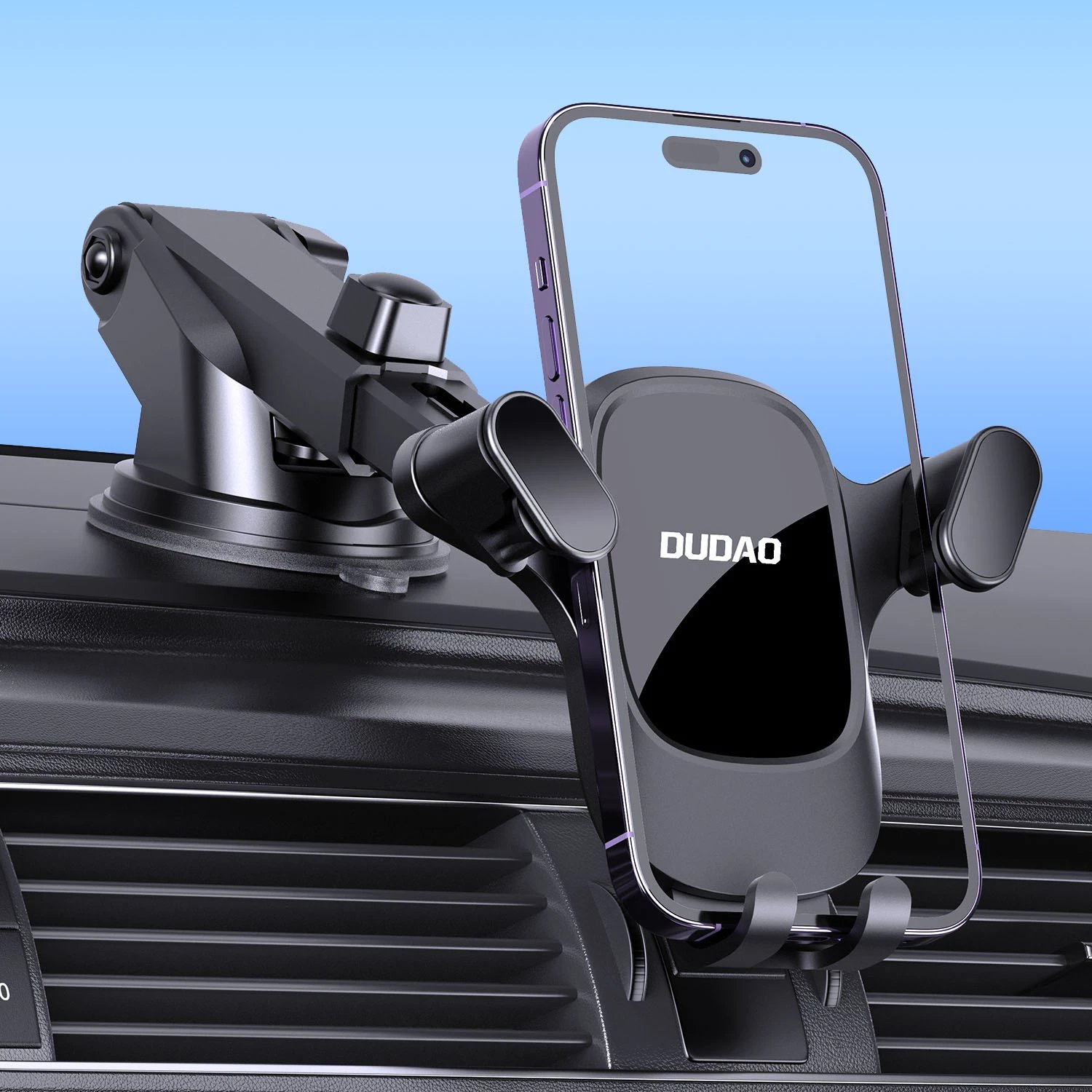 Mbajtës telefoni për veturë Dudao F5Pro, për kokpit, i zi