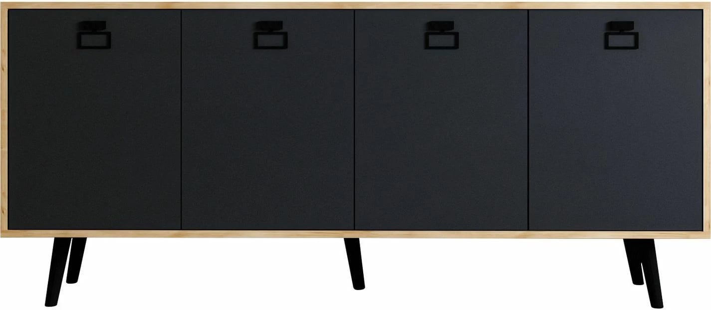 Konsolë moderne Skye Decor, Mirza Modern 180, ngjyrë lis safir dhe antracit