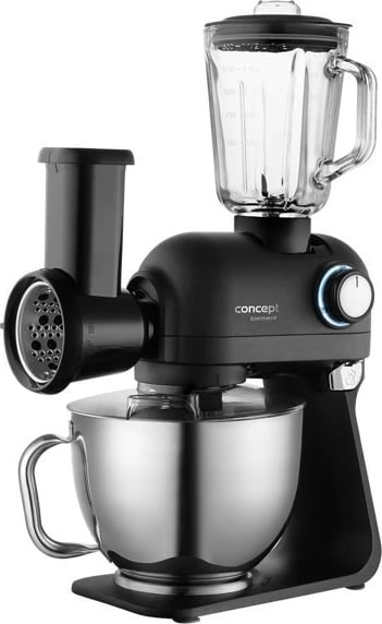 Robot kuzhine planetar Concept RM8000, 1200 W, tas 5 L, blender qelqi 1.5 L, me aksesorë, i zi