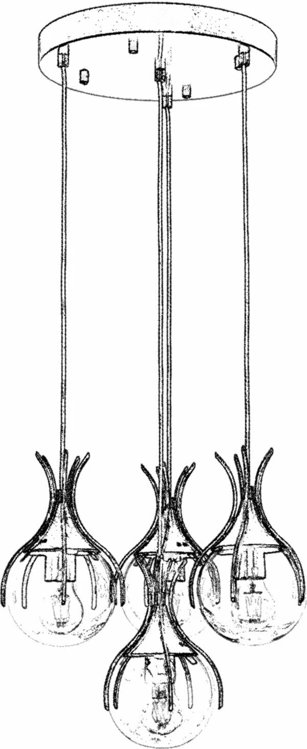 Llambadar Opviq, AV-1766-4ET, ngjyrë antike