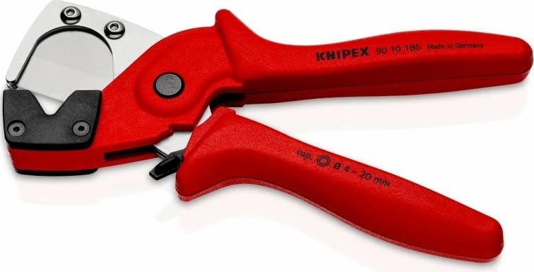 Prerëse tubash Knipex 90 10 185, çelik, plastikë, 185mm, e kuqe