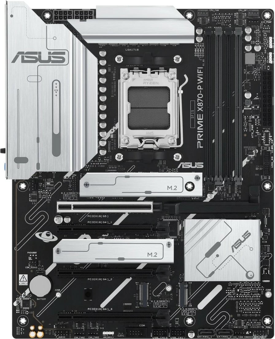 Pllakë amë Asus PRIME X870-P WIFI, Socket AM5, DDR5, ATX, e zezë