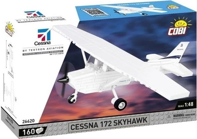 Set ndërtimi COBI Civil Aircraft Cessna 172 Skyhawk, 160 pjesë, Bardhë