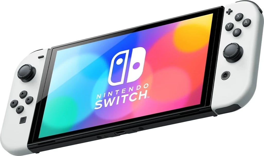 Konzolë portabile Nintendo Switch OLED, 7", 64 GB, Wi-Fi, E bardhë