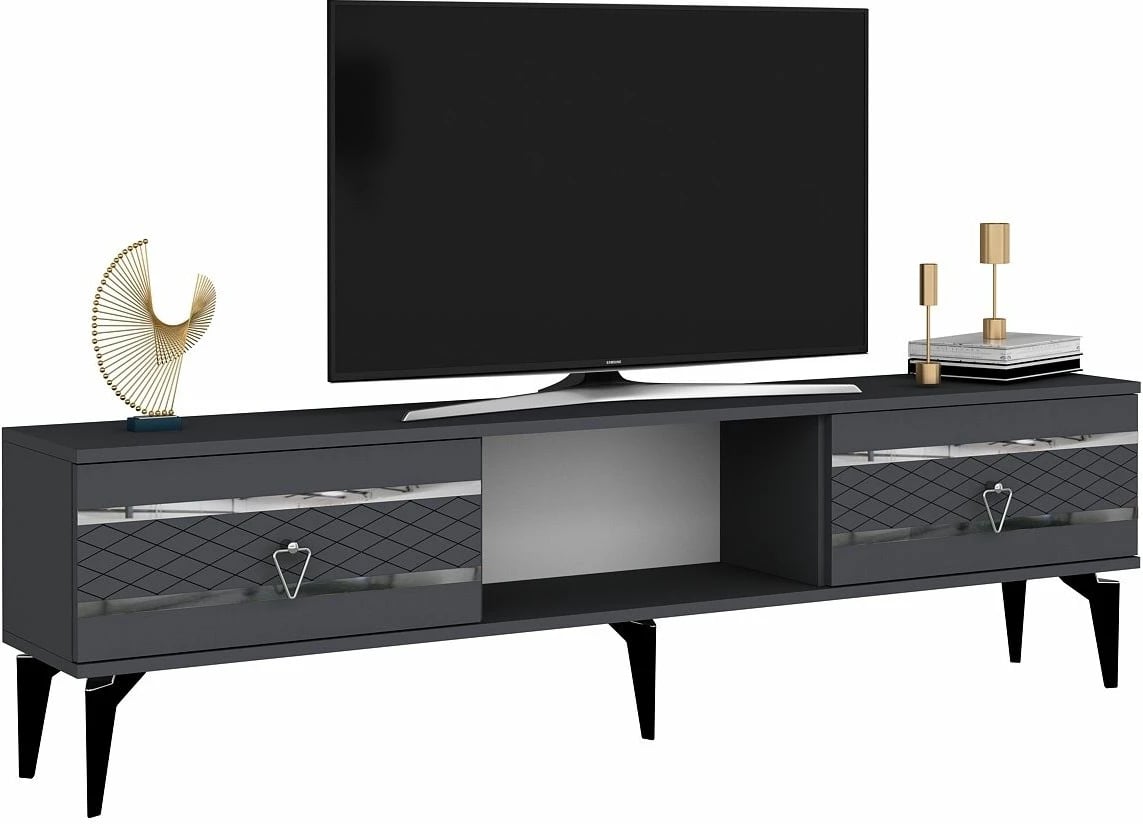 Komodë për TV Skye Decor, pelin-antracit, argjend