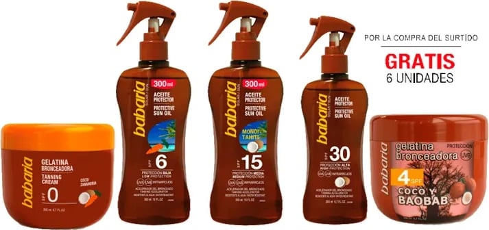 Set kremra dhe vajra për diell Babaria surtido unisex