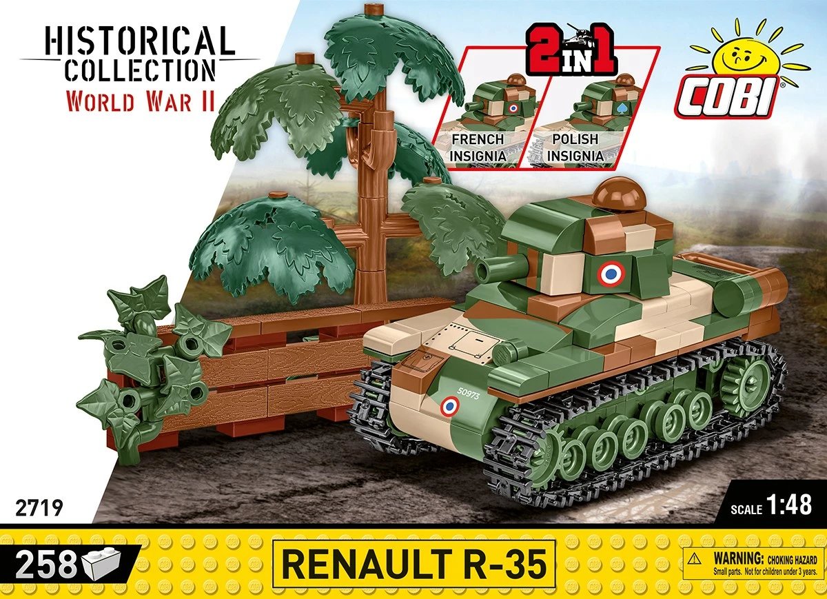 Set ndërtimi Cobi Klocki Renault R-35, 258 pjesë, plastikë