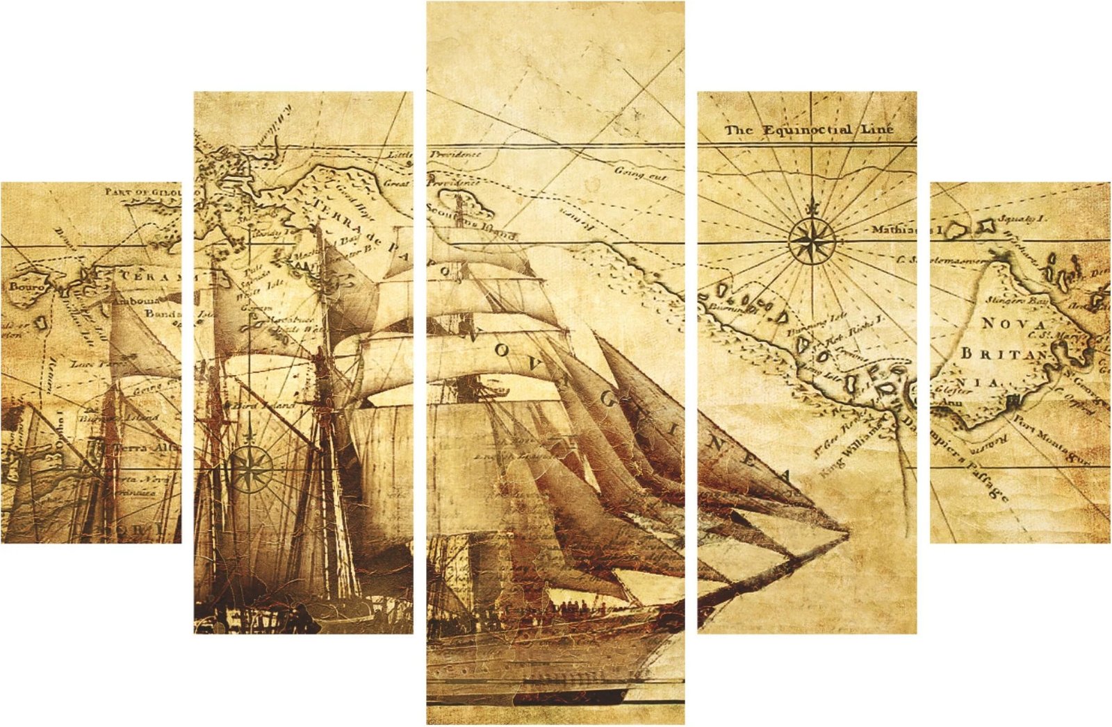 Pikturë dekorative MDF (5 pjesë), Wallity, 5MDF4515_60100, 100x60cm