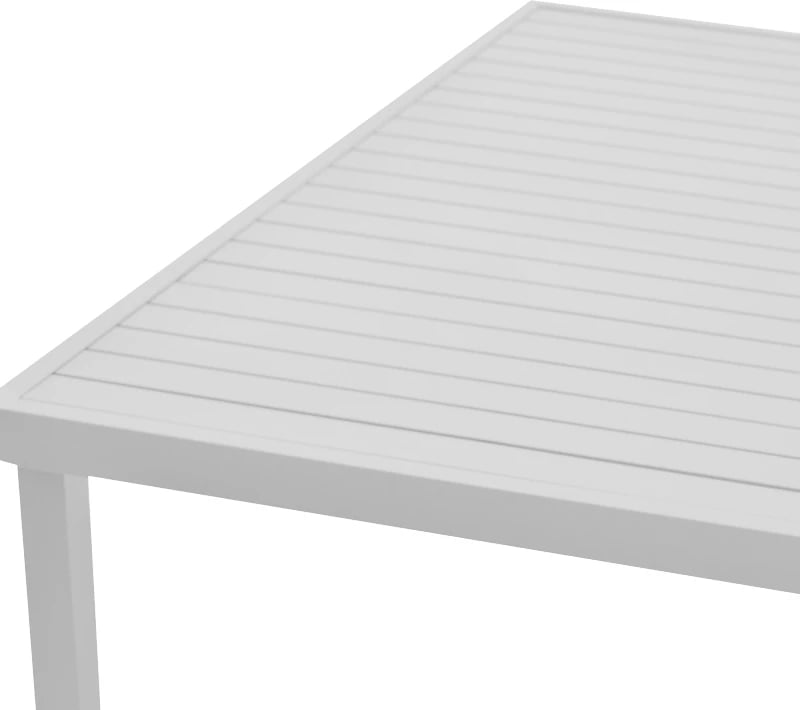 Tavolinë Kliton alumini e bardhë 150x80x74cm