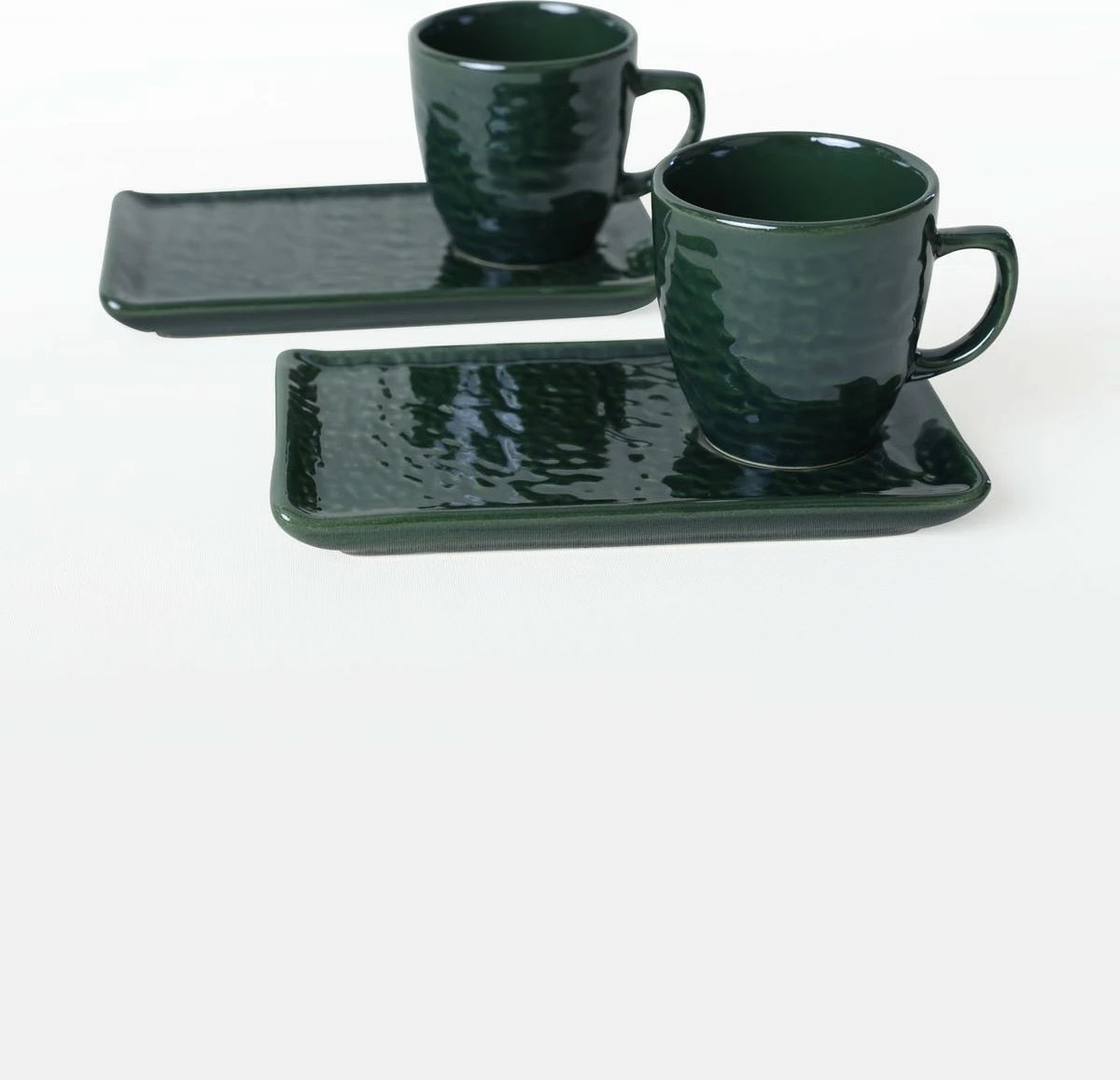 Set filxhanash kafeje (4 copë), Hermia Concept, ngjyrë e gjelbër