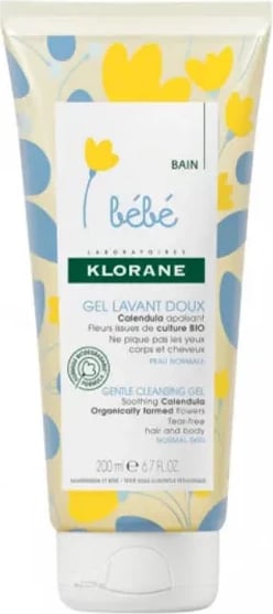 Xhel pastrues i butë për bebe Klorane Baby Gentle Cleansing Gel 200ml