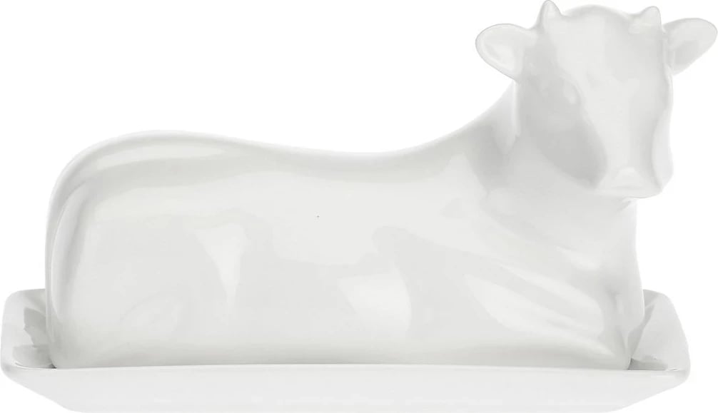 Enë gjalpi LA PORCELLANA BIANCA Mucchine, 18 cm, Bardhë