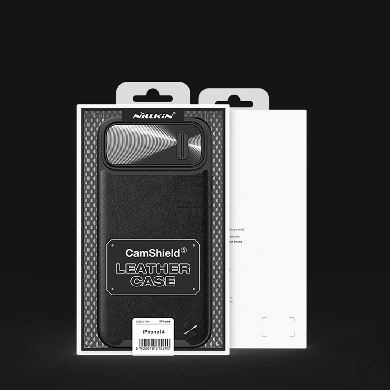 Mbështjellës Nillkin CamShield Leather S për iPhone 14 Plus, me kapak kamere, Blu