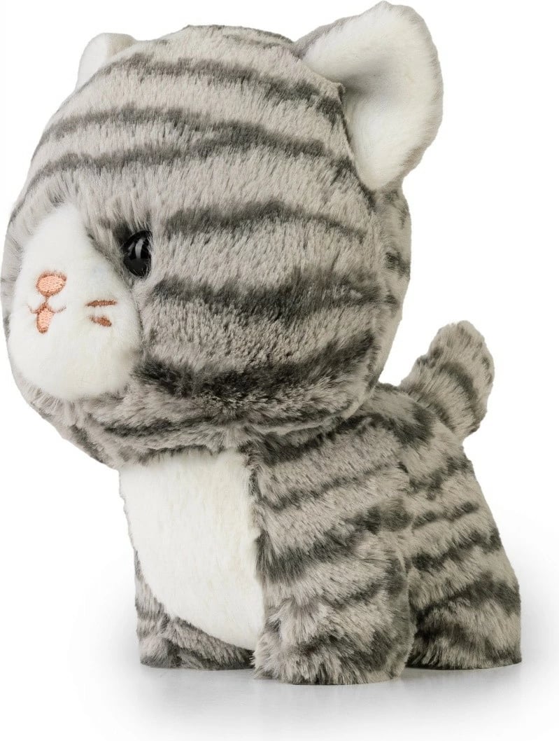 Lodër pelushi Daffi Teddy Pets, mace me vija, 19 cm, gri