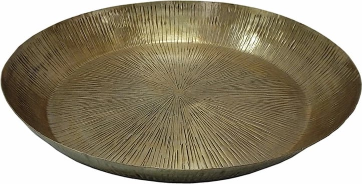 Tabaka dekorative Erdus, alumin, ngjyrë ari, 41x41x6 cm