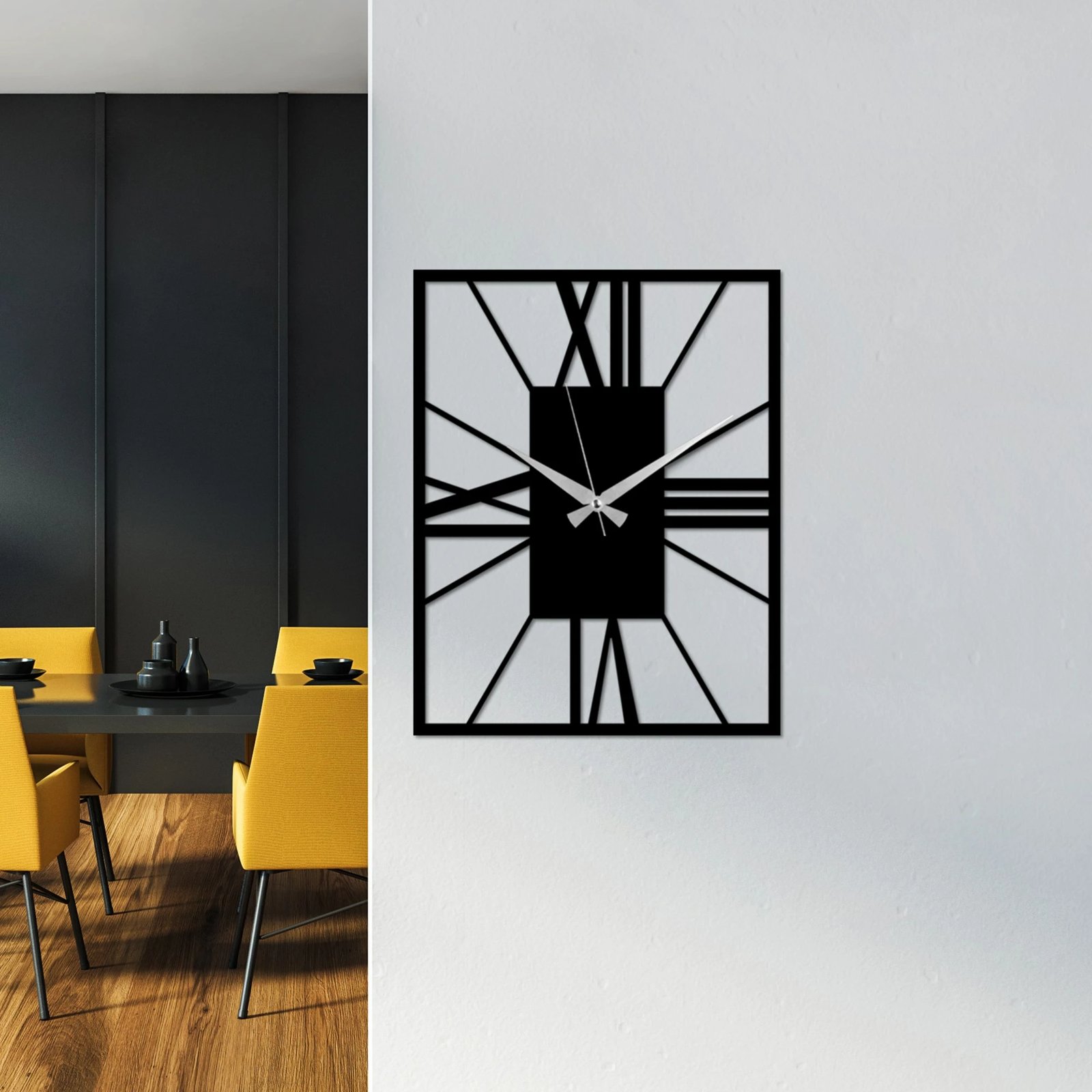 Orë muri dekorative prej metali, Wallity, pa vija