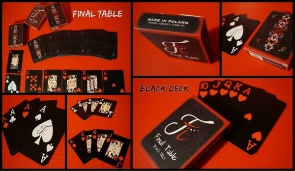 Letra loje Bicycle Final Table Black Deck, 55 copë, e zezë