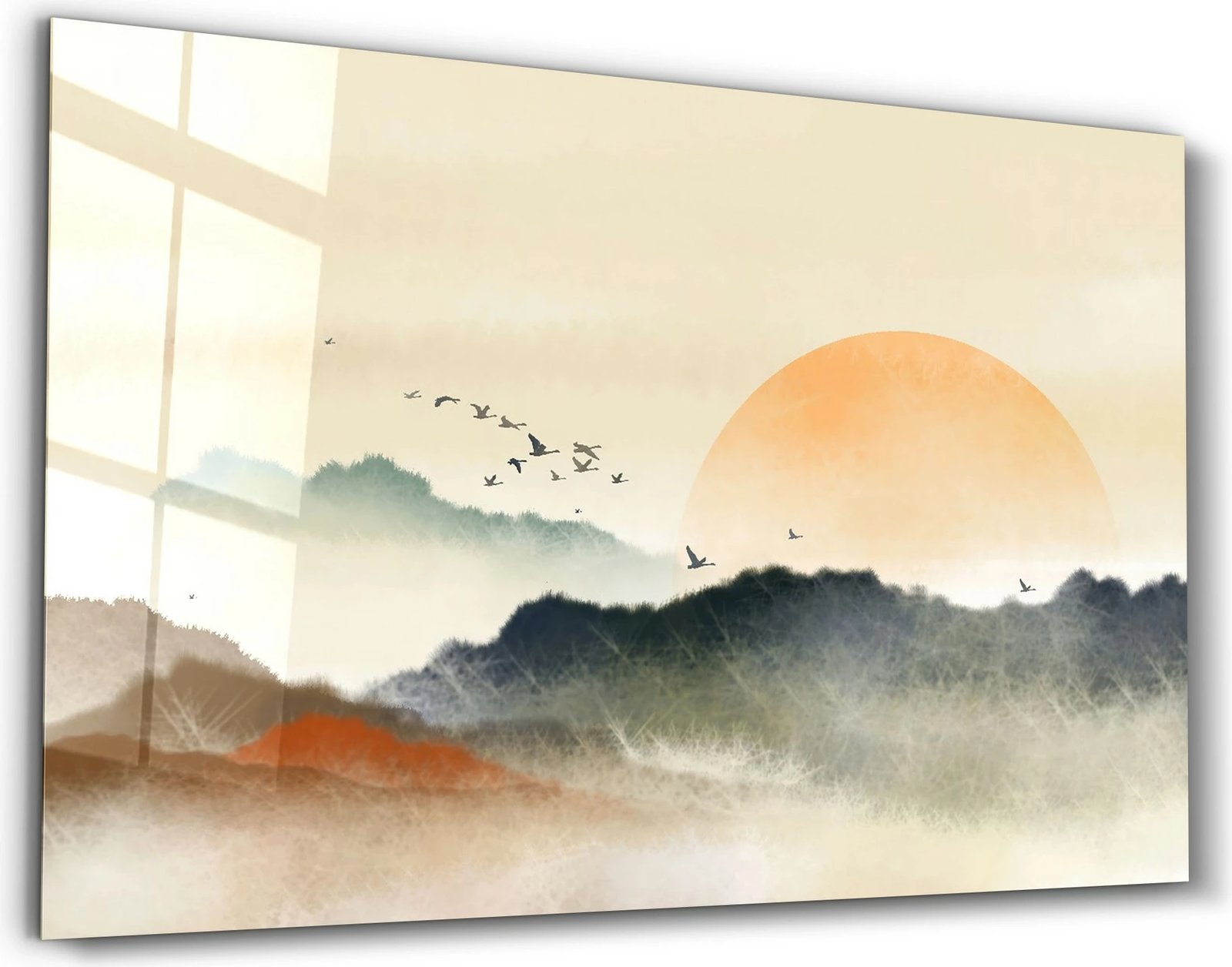 Pikturë dekorative prej xhami të temperuar Wallity, CAM-5063, 46x72cm