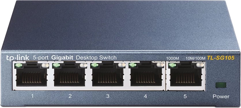 Switch TP-Link TL-SG105 5 porta Gigabit metal i pamenaxhuar, e zezë