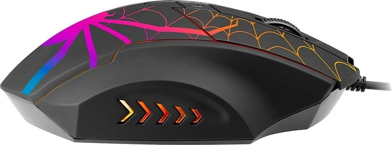 Maus gaming Tracer Black Widow, optik me kabllo USB 1.3 m, 800-1600 DPI, 6 butona, RGB, i zi