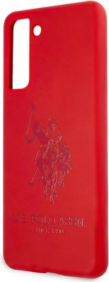 Mbështjellës U.S. Polo Assn. USHCS21MSLHRTRE për Samsung Galaxy S21+, silikon, i kuq