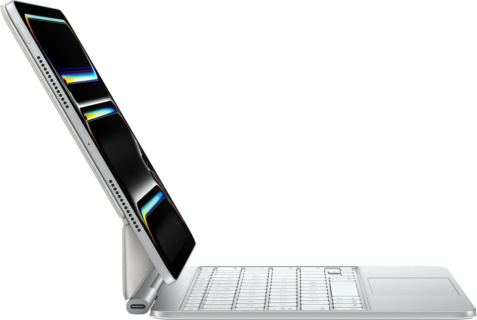 Tastierë Apple Magic Keyboard për iPad Pro 11 M4, QWERTY, suedeze, e bardhë