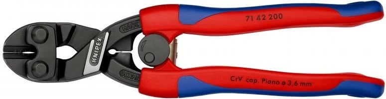 Prerëse teli Knipex 71 42 200, 200mm, kuqe/blu
