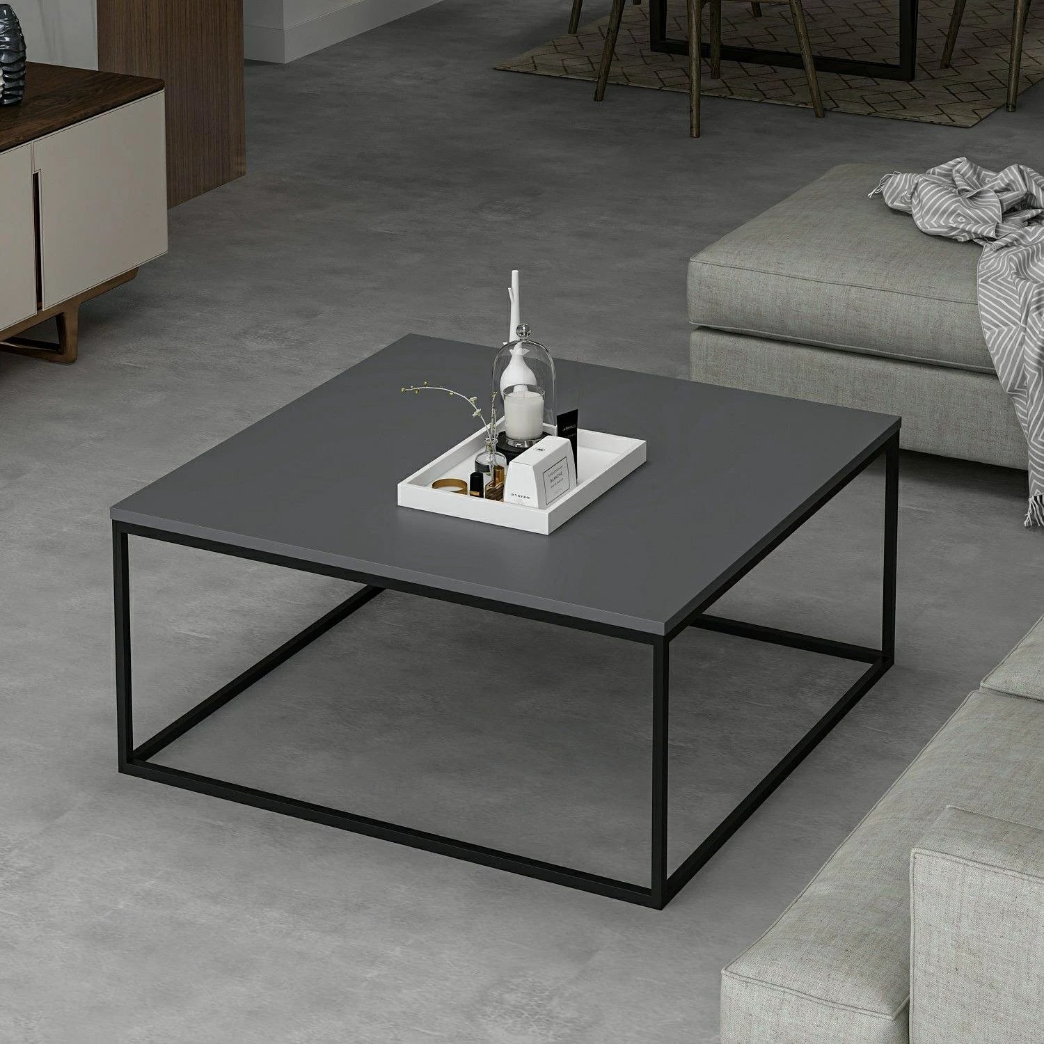 Tavolinë kafeje Skye Decor, Loni, antracit