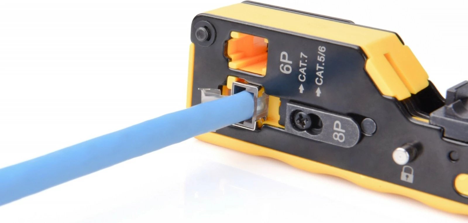 Mjet krimpimi Digitus DN-94025 për konektorë RJ45 Cat.5e/Cat.6, RJ12, RJ11, Metal, me prerje dhe heqje izolimi