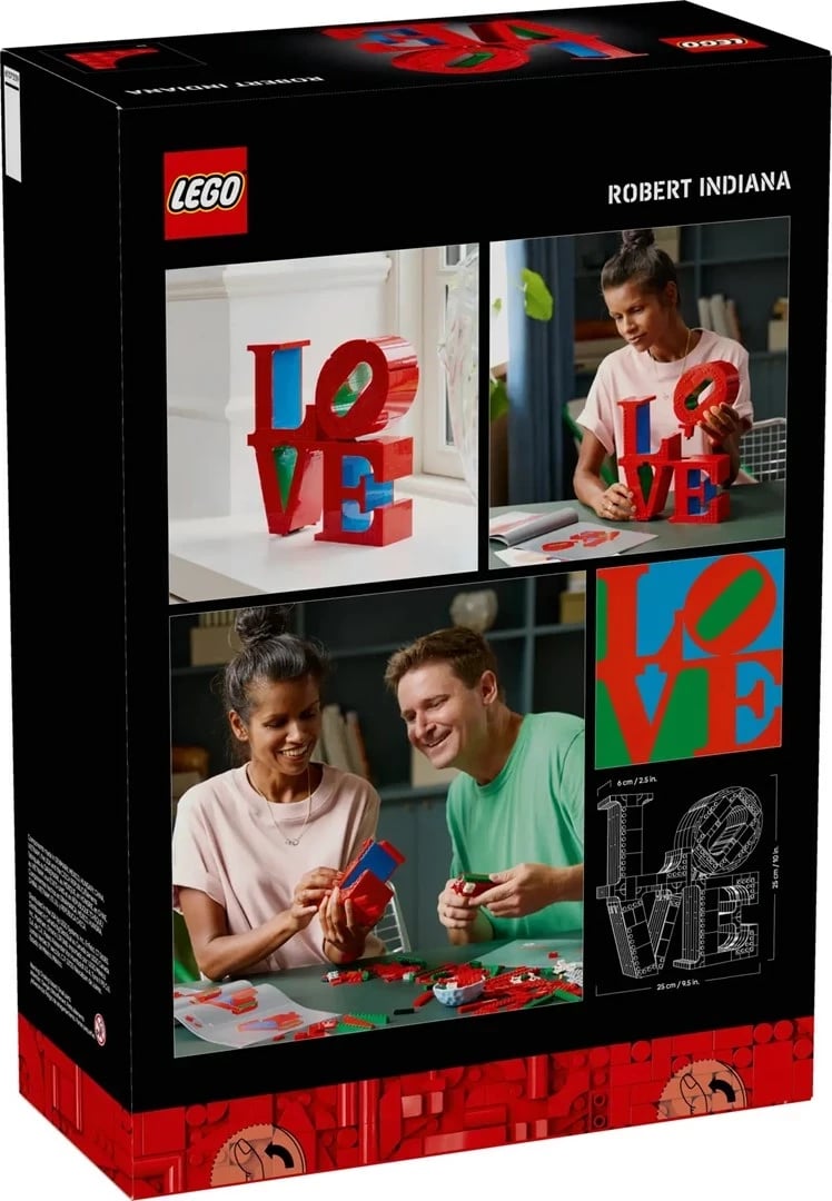Set LEGO ART 31214 LOVE, për të rritur, i kuq