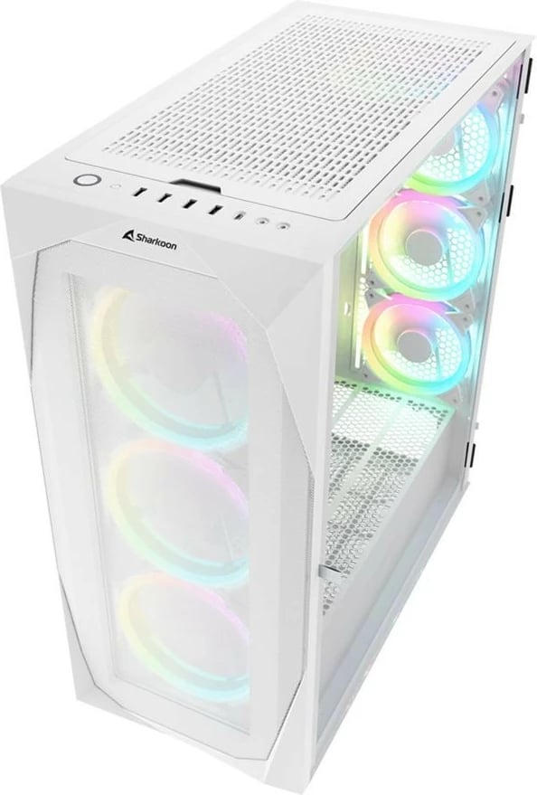 Kasë Sharkoon REV300 midi tower e bardhë me RGB