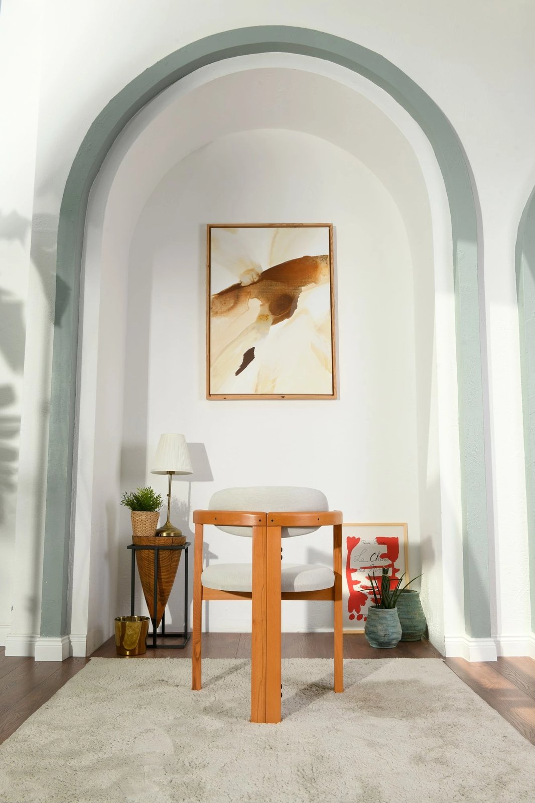 Set karrigesh (2 copë), Skye Decor, Cheri, krem, lis