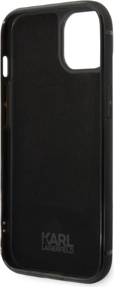 Mbështjellës Karl Lagerfeld Signature Logo Cardslot për iPhone 14 Plus, i zi
