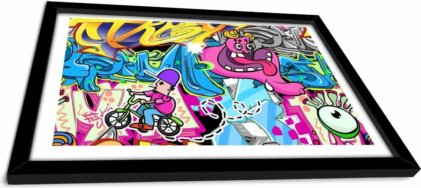 Pikturë dekorative me kornizë, MDF, shumëngjyrëshe, 3550POP-004