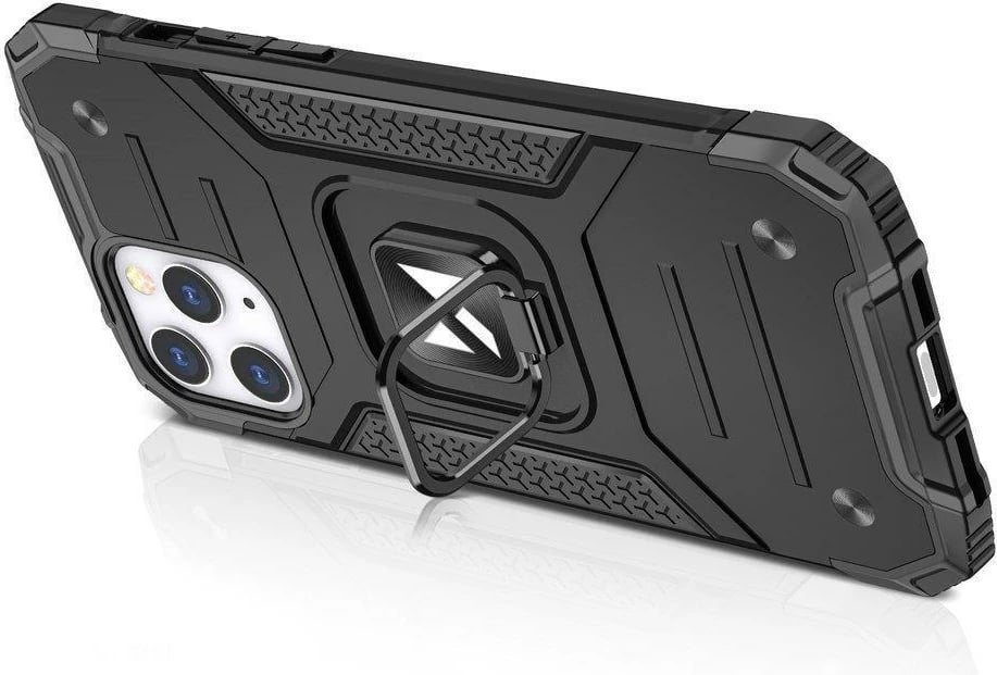 Mbështjellës Wozinsky Ring Armor për iPhone 14 Pro, me mbajtëse magnetike dhe unazë, kaltër