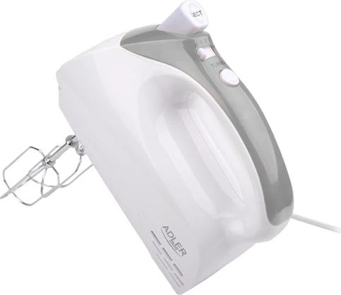 Mikser dore, Adler, AD 4201, 300W, 5 shpejtësi, funksion TURBO, i bardhë/gri