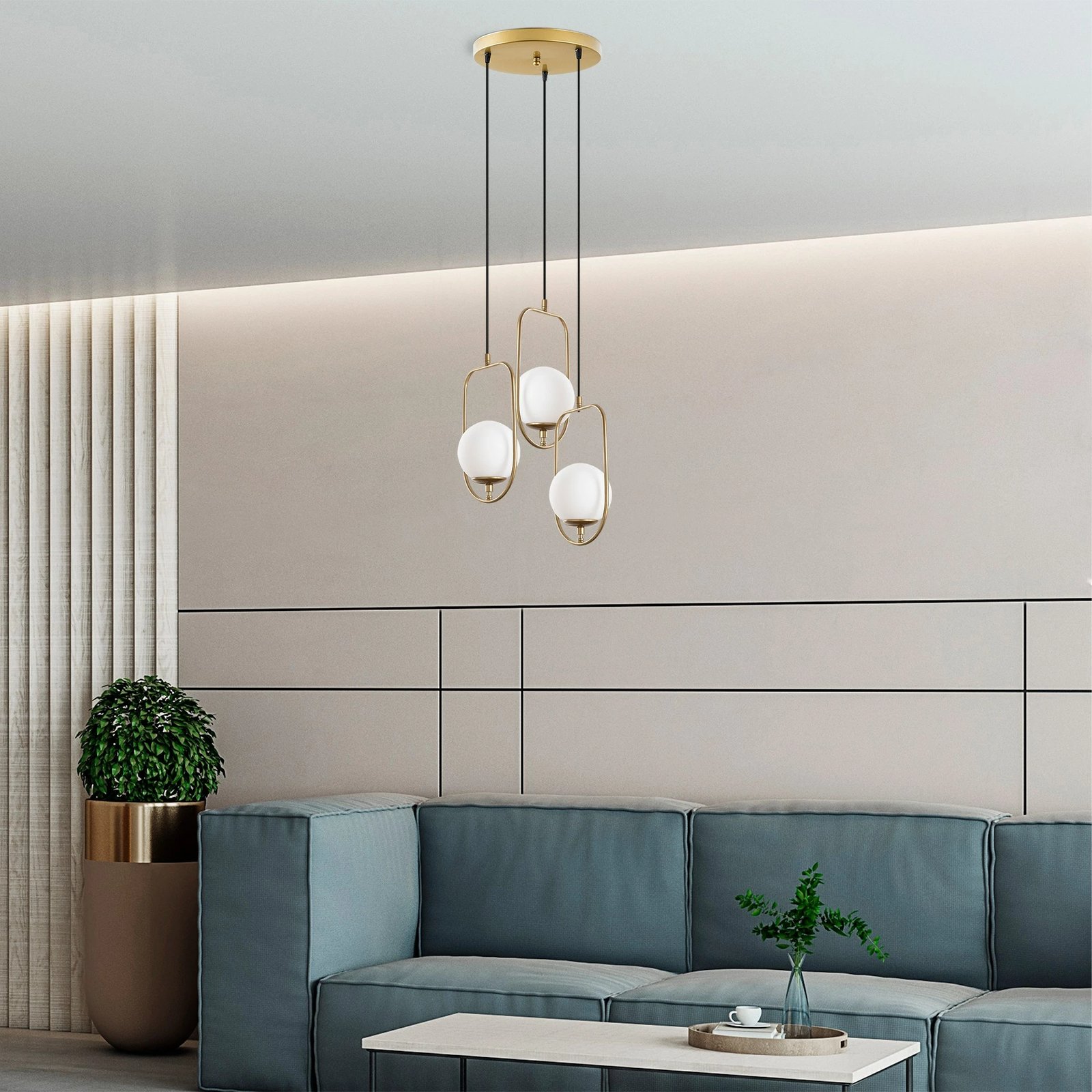 Llambë tavani Opviq, Skew, ngjyrë ari, 55x185cm