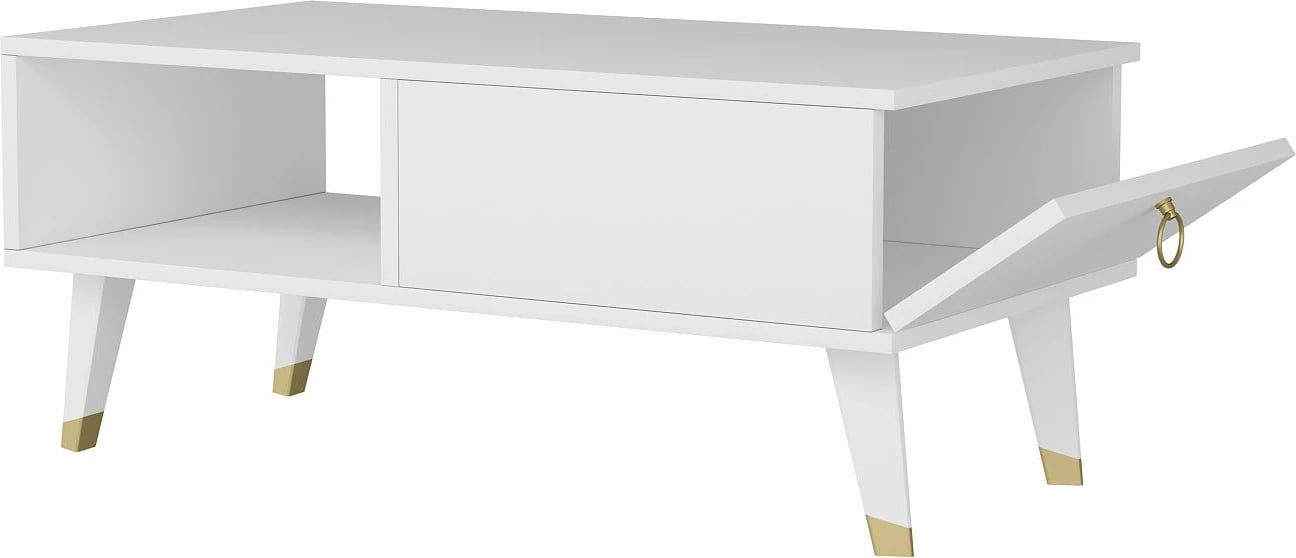 Tavolinë kafeje moderne, ngjyrë e bardhë, Skye Decor Delux