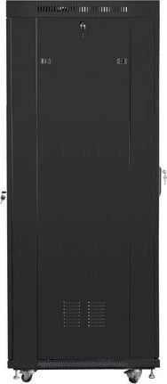 Kasë RACK Lanberg 37U 600x800, e zezë, dyer xhami