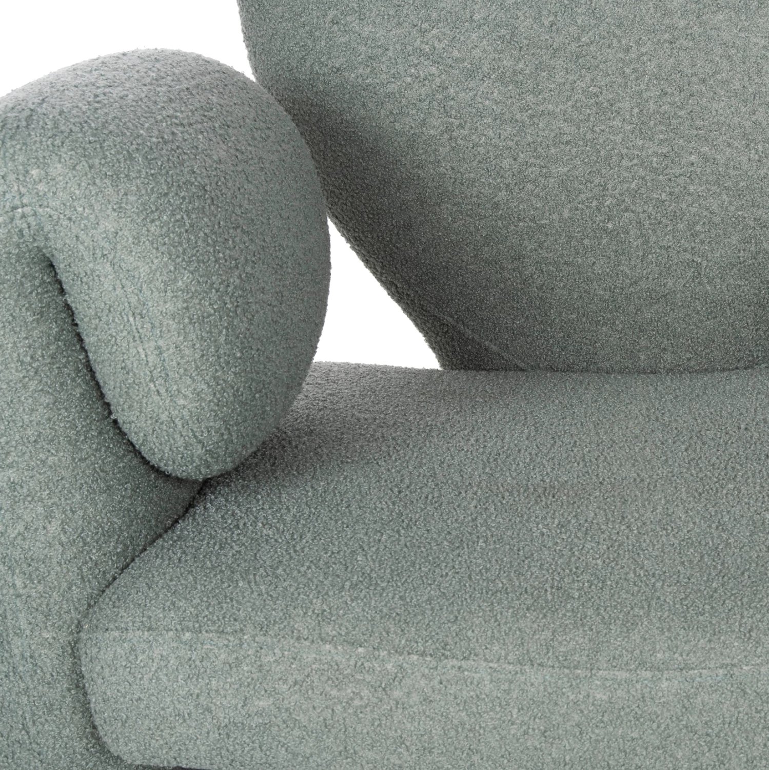 Karrige ngrënieje me krahë HARTT FH9777.07, ngjyrë fistik, pëlhurë TEDDY, 84x74x87H cm