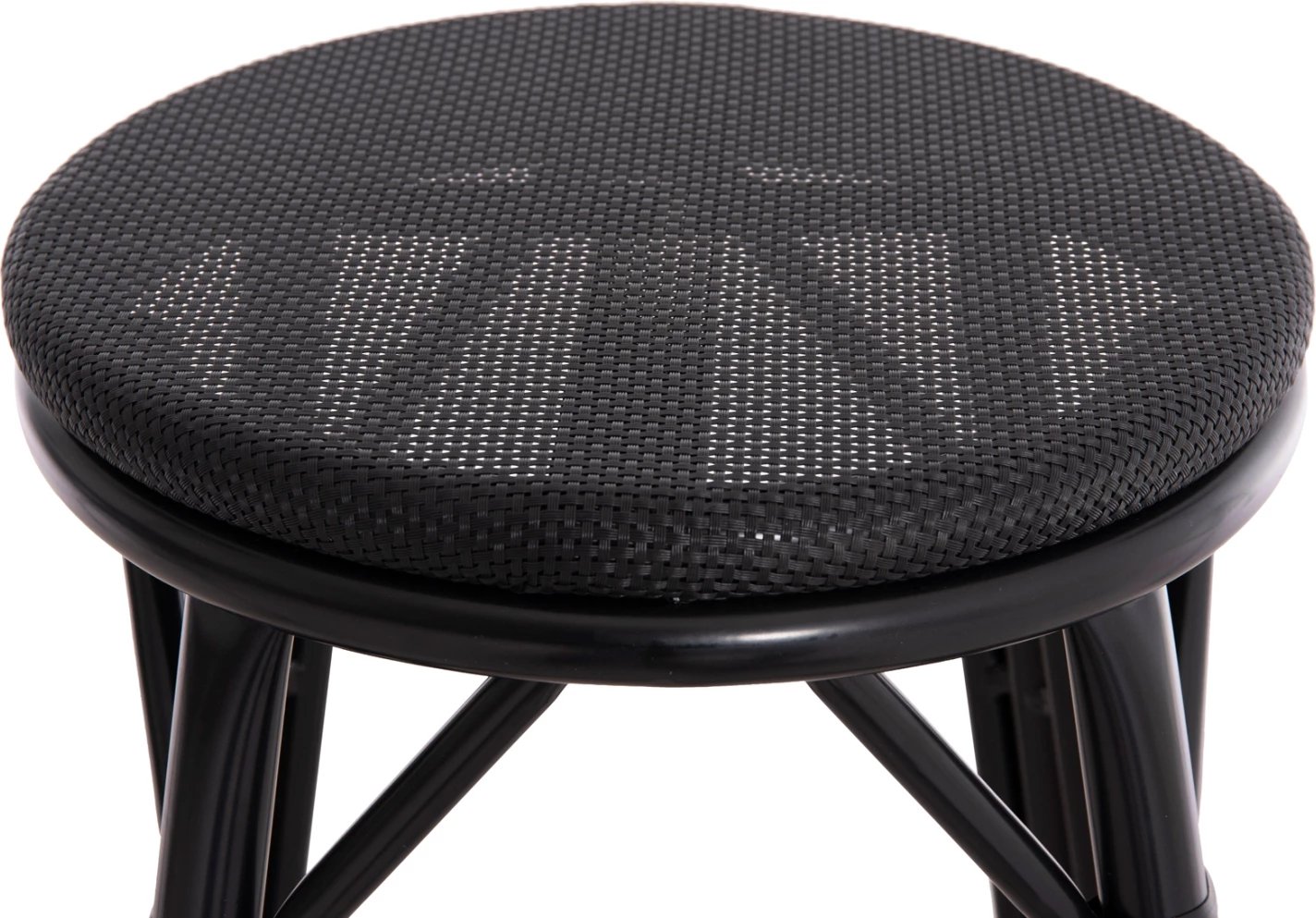 Karrige për bar, lartësi mesatare, pamje bambuje, CHINO FH6286.02, ngjyrë e zezë, Φ43x65H cm